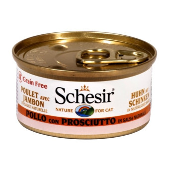Schesir Katzenhuhn mit Schinken in natürlicher Sauce 70 gr.