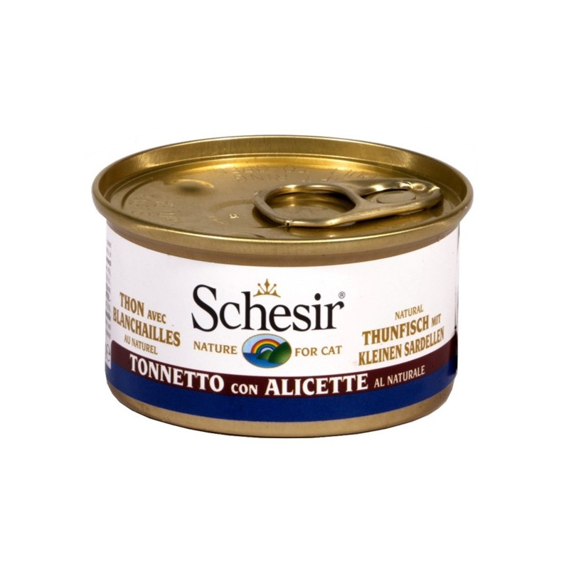 Schesir Gatto Tonnetto with Alicette al Naturale 85 gr.