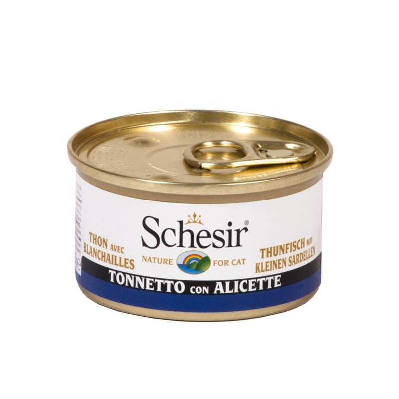 Schesir Gatto Tonnetto con Alicette in Gelatina 85 gr.