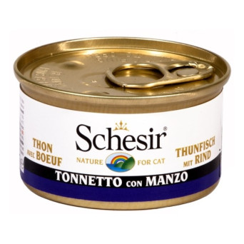 Schesir Cat Thunfisch mit Rinderfilets in Gelee 85 gr.