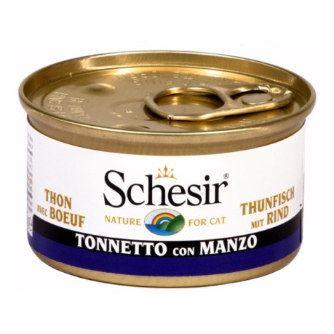 Schesir Cat Thunfisch mit Rinderfilets in Gelee 85 gr.