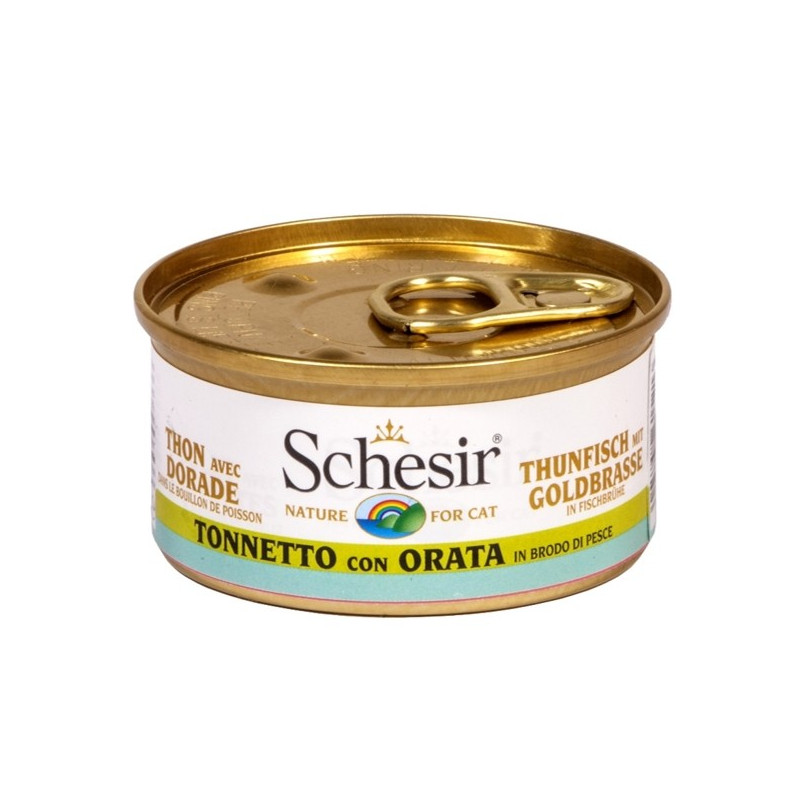 Schesir Gatto Tonnetto mit Dorade in Brühe 70 gr.