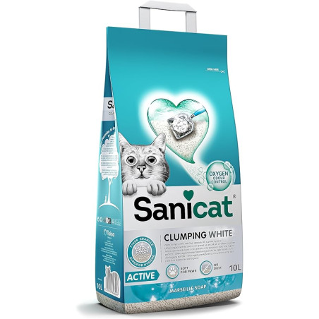 SANICAT Lettiera Clumping White Active - 10LT - 