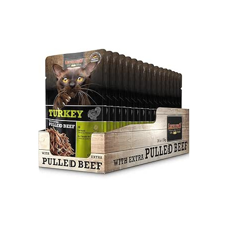 Leonardo Tacchino con sfilaccetti di carne al manzo 16 x 70 gr. - 