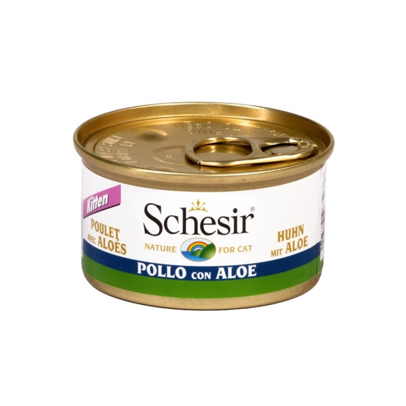 Schesir Kätzchen Hühnerfilets mit Aloe in Gelee 85 gr.