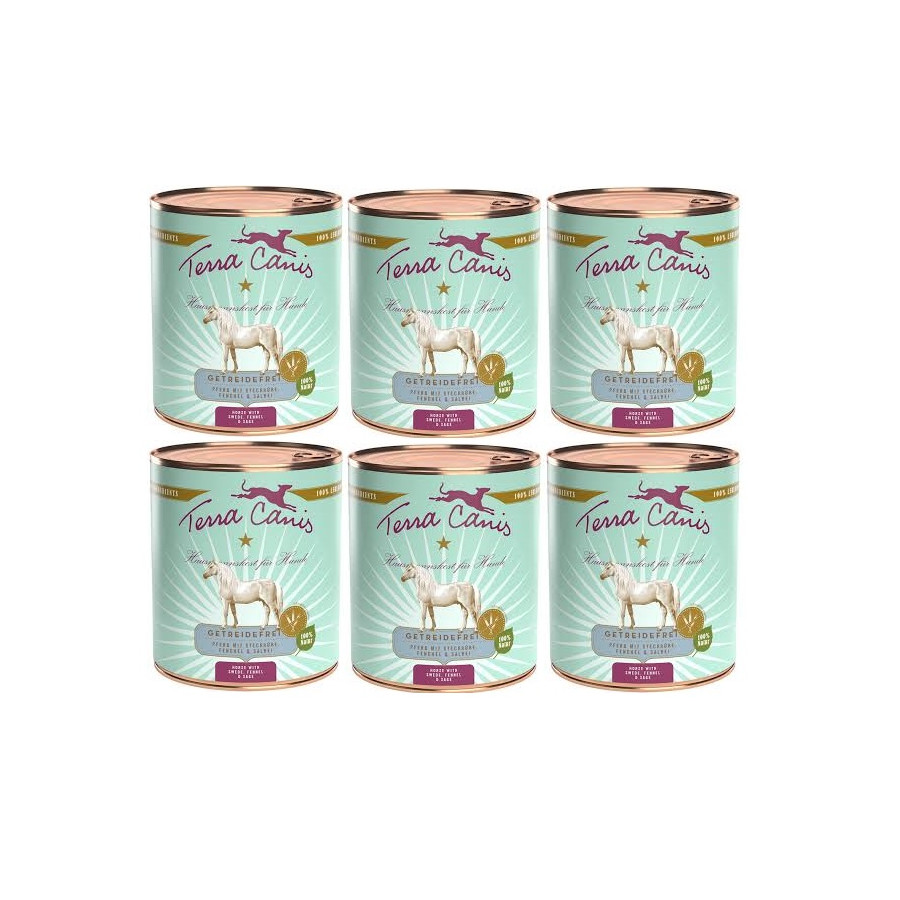 TERRA CANIS Grain Free Manzo zucchine, zucca e origano 6 X 800 gr.