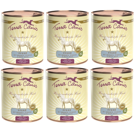 TERRA CANIS Classic Horse mit Amaranth, Pfirsich und Rote Beete 6 x 800 gr. - 