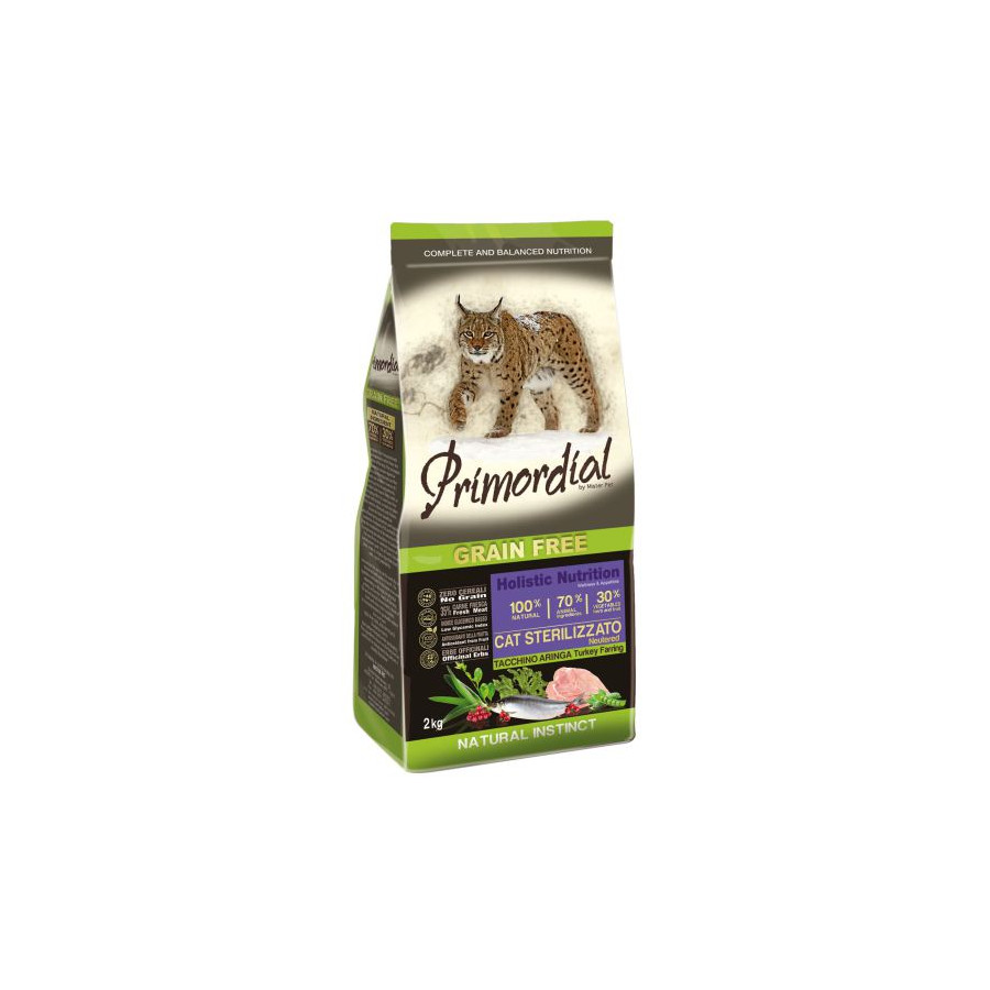 Primordial - adult gatto sterilizzato tacchino e aringa 6 kg