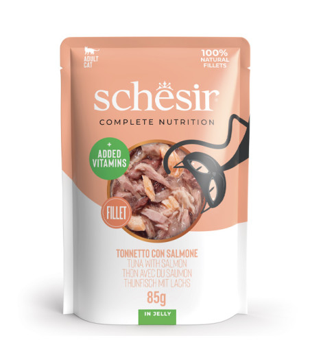 SCHESIR Thunfisch- und Lachsfilets in Gelee 85 gr. -