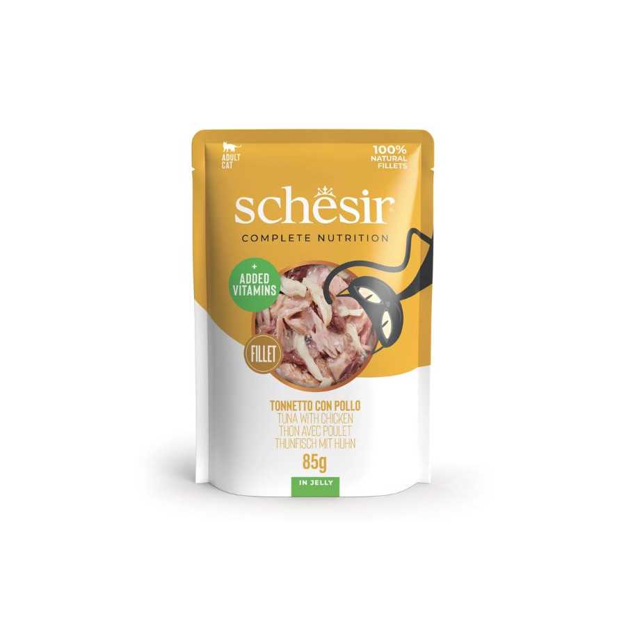 SCHESIR Fillets of Tuna and Chicken in Jelly 85 gr.