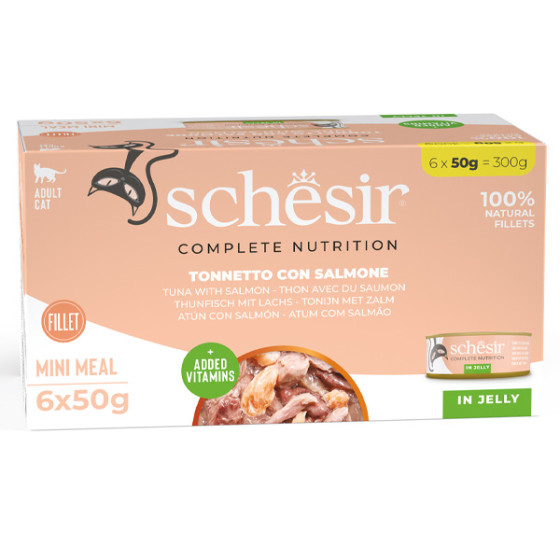 SCHESIR mit Lachs in Gelee (6 Dosen à 50 gr.) - 