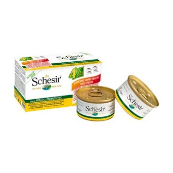 SCHESIR Filetti di Pollo con Prosciutto in Gelatina 4x85 g. - 