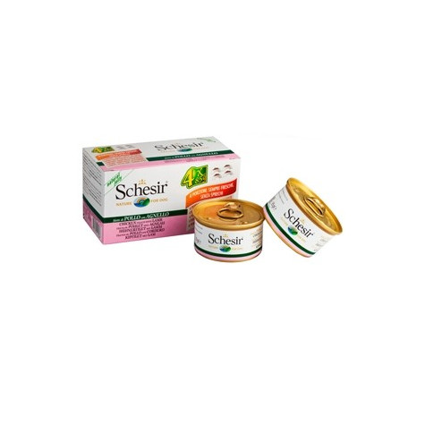 SCHESIR Filetti di Pollo con Agnello in Gelatina 4x85 gr. - 