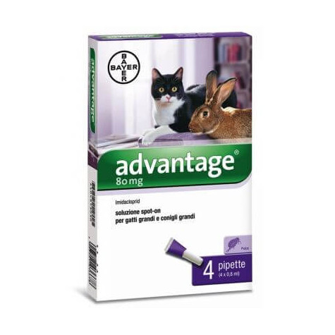 BAYER HEALTHY AND BEAUTIFUL Advantage Spot On Cats / Rabbits Superior 4 kg.