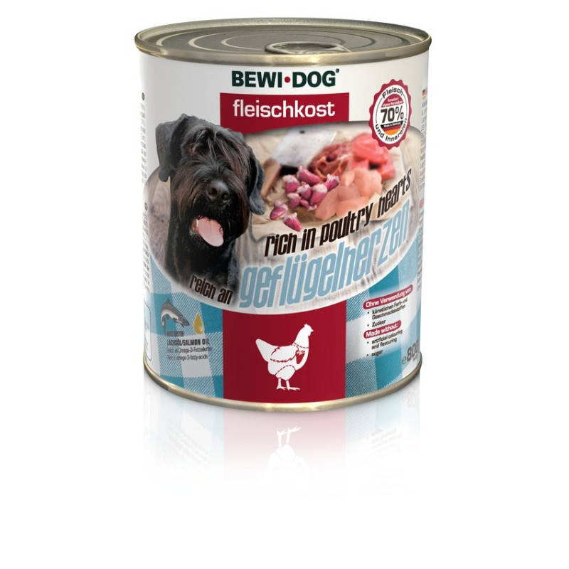 Bewi Dog ricco di cuoricini di pollame 800 gr.