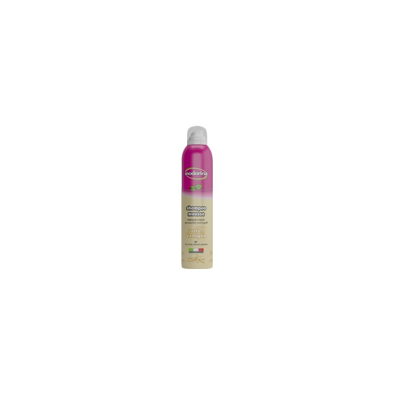 INODORINA SHAMPOO MOUSSE MILCH & VANILLE 300 ml.