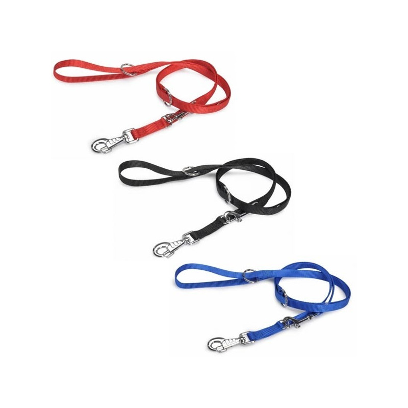 Camon - Doppelte Nylon Trainingsleine Rot F131 / A.01