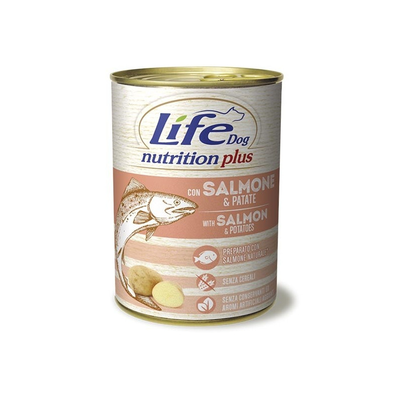 LIFE PET CARE Life Dog Nutrition Plus Salmon and Potatoes 400 gr.