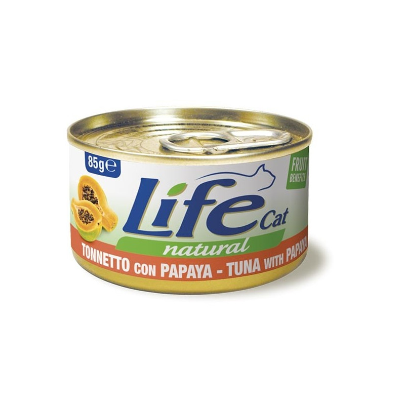 LIFE GATTO NATURAL TONNO PAPAYA 85 gr.