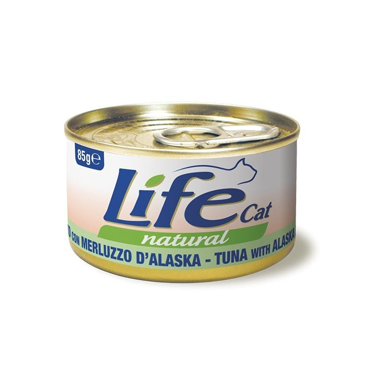 LIFE GATTO NATURAL TONNO MERLUZZO ALASKA 85 gr. LIFE GATTO NATURAL TONNO MERLUZZO ALASKA 85 gr.