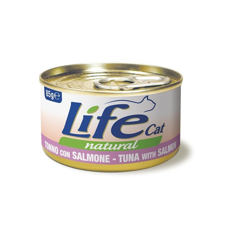 LIFE GATTO NATURAL TONNO SALMONE 85 gr.