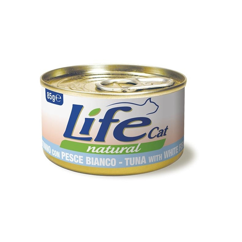 LIFE GATTO NATURAL TONNO PESCE BIANCO 85 gr.