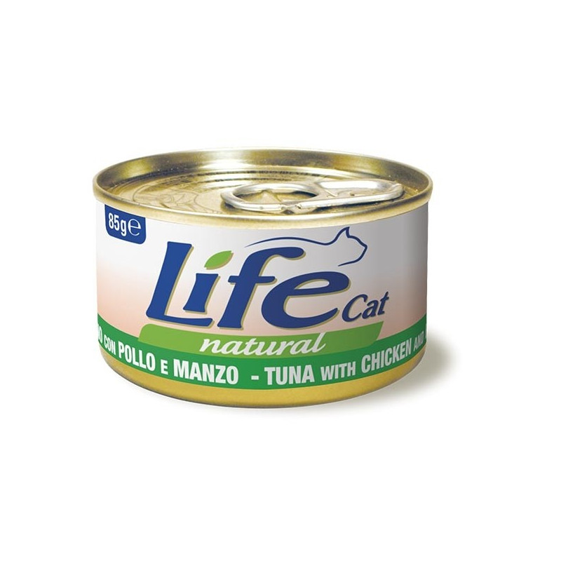 LIFE CAT NATURAL TUNA CHICKEN BEEF 85 gr.