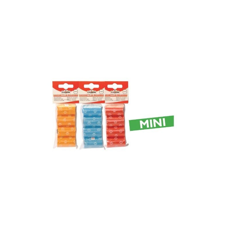 CAMON Cane Replacement Bags Orange Pink Blue 4 Pcs.