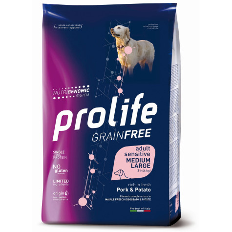 Prolife Cane Grain Free Adult Sensitive Fish & Potato- Medium / Large 2,5kg