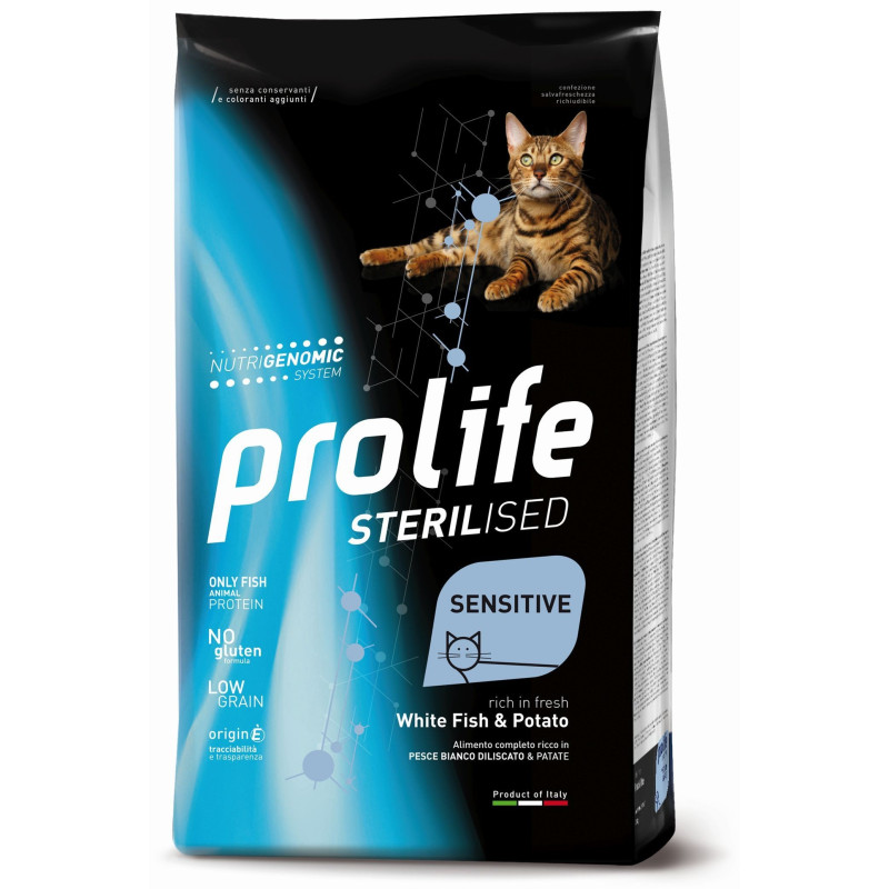 Prolife Gatto Sterilised Sensitive Pesce bianco Patata 1,5 kg