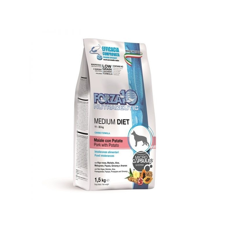 FORZA10 Medium Diet Maiale con Patate 1,5 kg.