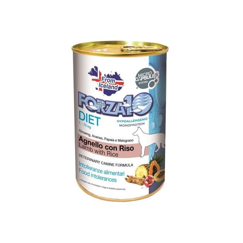 Forza10 Cane Patè Diet Agnello e Riso 400 g