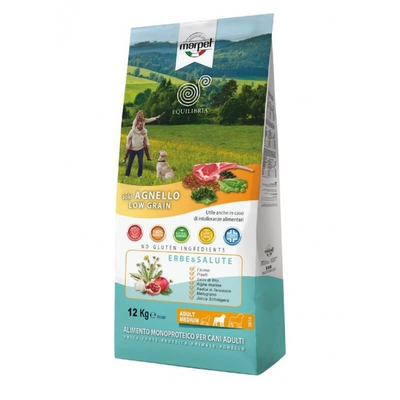 MARPET - Cane Equilibria Low Grain 100% Agnello Medium Adult 12 Kg.