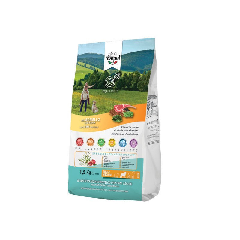 MARPET - Dog Equilibria Low Grain 100% Lamm Medium Adult 1,5 kg.