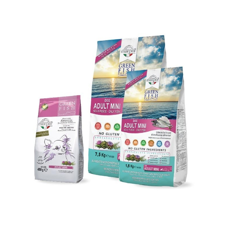 Marpet - Cane Green Fish Adult Mini 450 Gr. Marpet - Cane Green Fish Adult Mini 450 Gr.