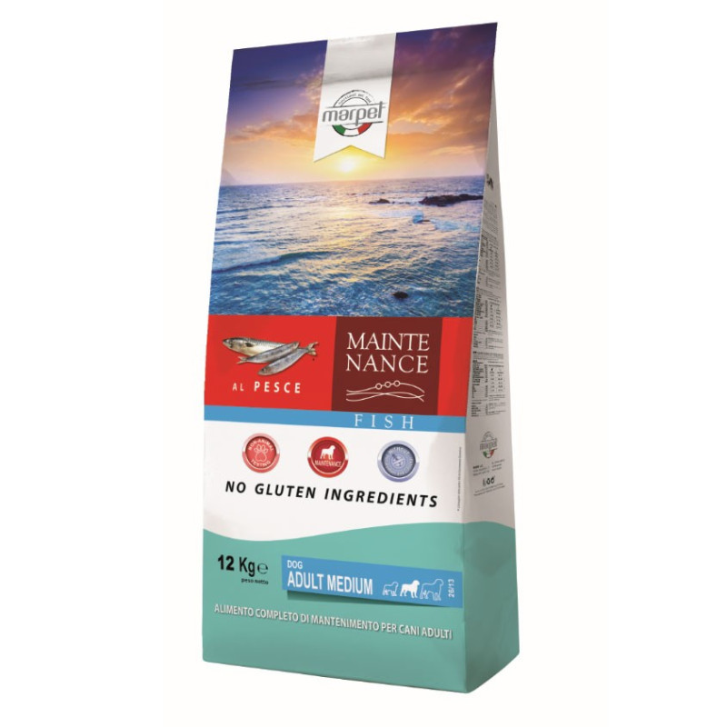 Marpet - Cane Mantenimento Dog Dry al Pesce Medium Adult 12 Kg.