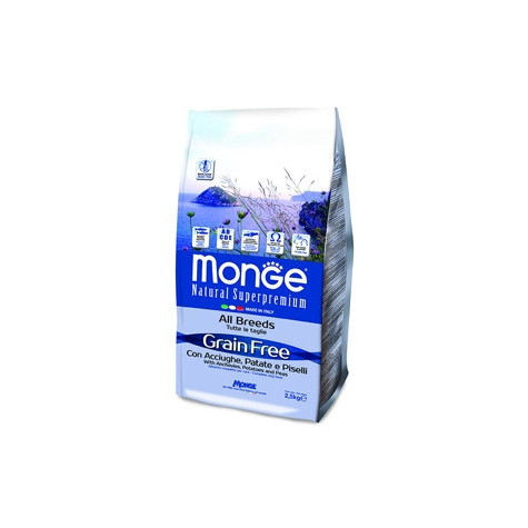 MONGE Natural Superpremium Grain Free mit Sardellen, Kartoffeln und Erbsen Alle Rassen 2,5 kg