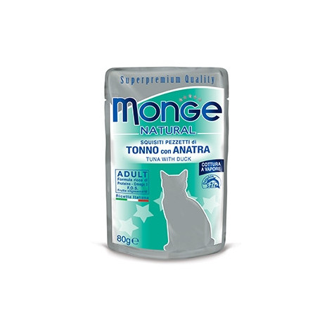 Monge Natural Superpremium gedämpft mit Thunfisch und Ente 80 gr.