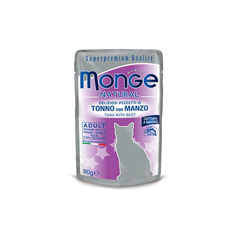 Monge Natural Superpremium gedämpft mit Thunfisch und Rindfleisch 80 gr.