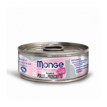 Monge Natural Superpremium Hühnchen- und Schinkenstücke 80 gr