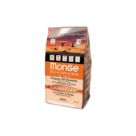 MONGE Natural Superpremium Grain Free with Duck and Potatoes-All Breeds Puppy 2.5 kg