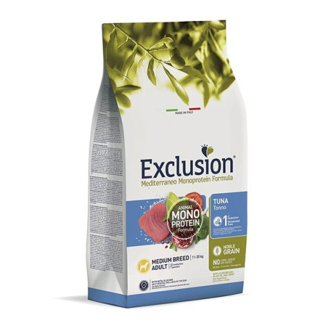 EXCLUSION Mediterranean Monoproteic Adult medium tuna 3 Kg.