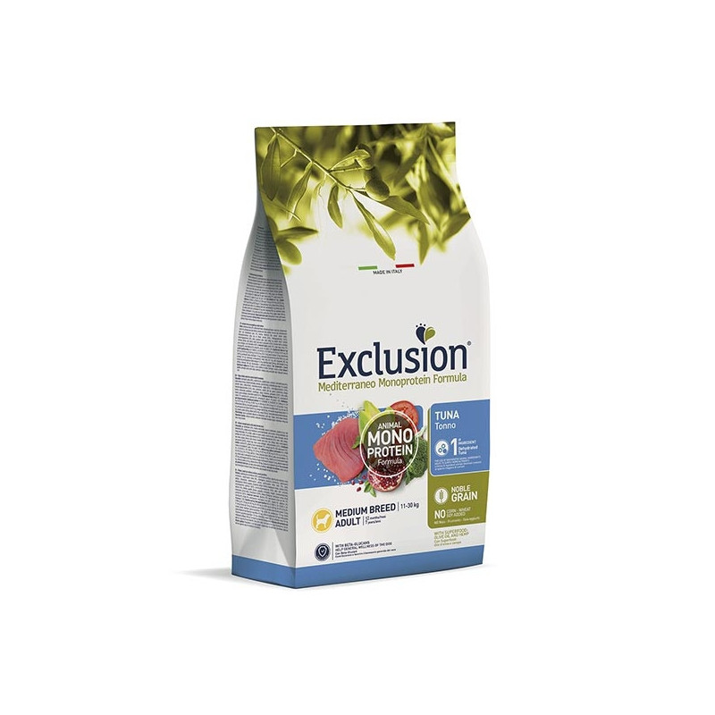 EXCLUSION Mediterranean Monoproteic Adult medium tuna 12 Kg.