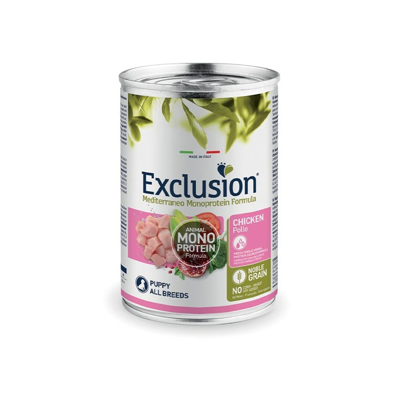 EXCLUSION Mediterraneo Monoproteico Puppy Pollo 400 g