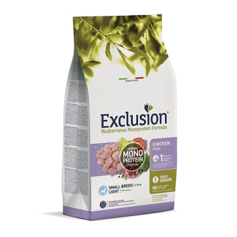 EXCLUSION Mediterranean Monoproteic Adult light small chicken 2 kg