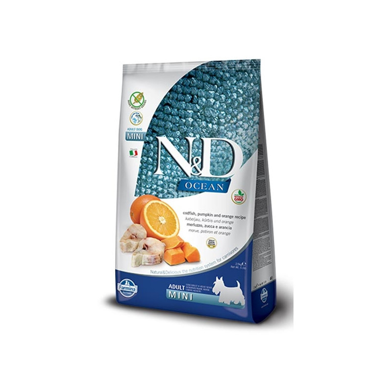 Farmina n & d Low Grain Dog Mini Dinkelhafer Kabeljau orange 2,5 kg