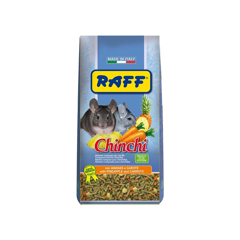 RAFF Chinchi für Chinchillas mit Ananas und Karotte 800 gr.