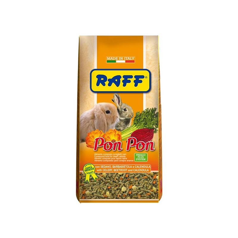 RAFF Pon Pon con Sedano, Barbabietola e fiori di Calendula 800 gr.