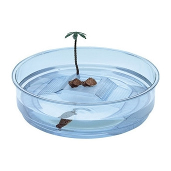 FERPLAST Round plastic-oasis turtle bowl