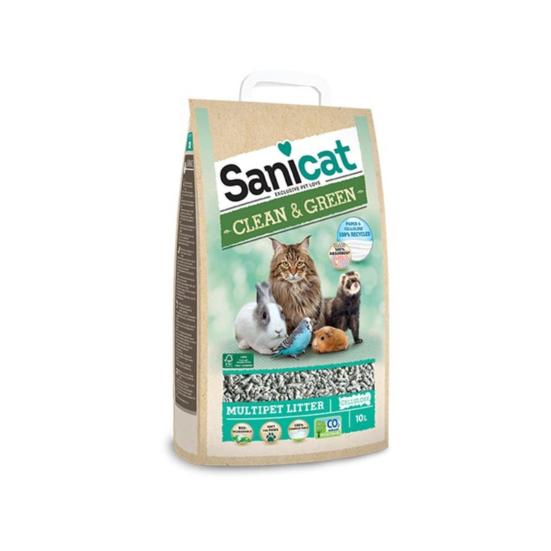 SANICAT Lettiera Clean & Green Cellulosa 10 lt.